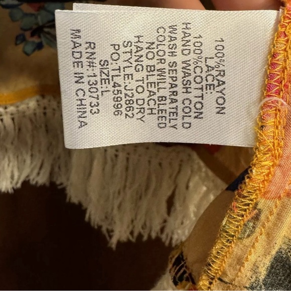 Umgee Kimono Large mustard yellow floral boho wrap hippie Gypsy - Picture 4 of 5